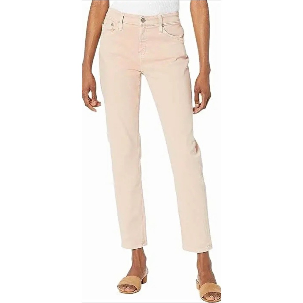 AG NWT Ex-Boyfriend Jeans Womens 27 Mellow Peach HighRise Slouchy Ankle Msrp$215
